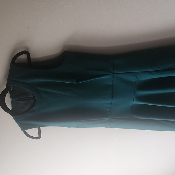 Madewell Anywhere Skater Dress Women Emerald Fit & Flare Back Zip Lined, size 8 - Picture 7 of 11